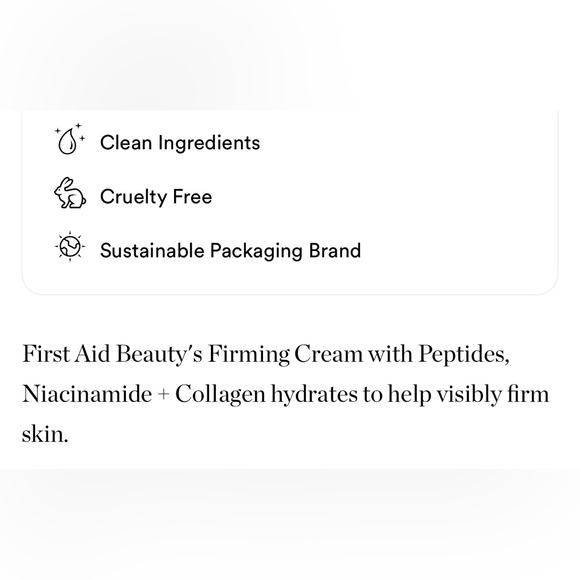 $10❤️🔥 First Aid Beauty Firming Collagen Cream 2PK🪞NEW Anti-Aging Moisturizer - Picture 3 of 5